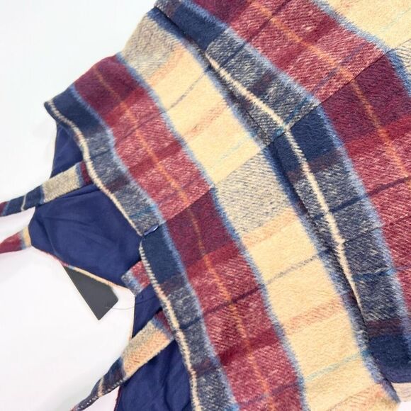 Lulus Romper Dress Women Large Grais Plaid Sleeveless Skort NWT Mod Hippie fall - Picture 10 of 15